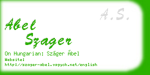 abel szager business card