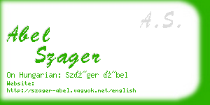 abel szager business card